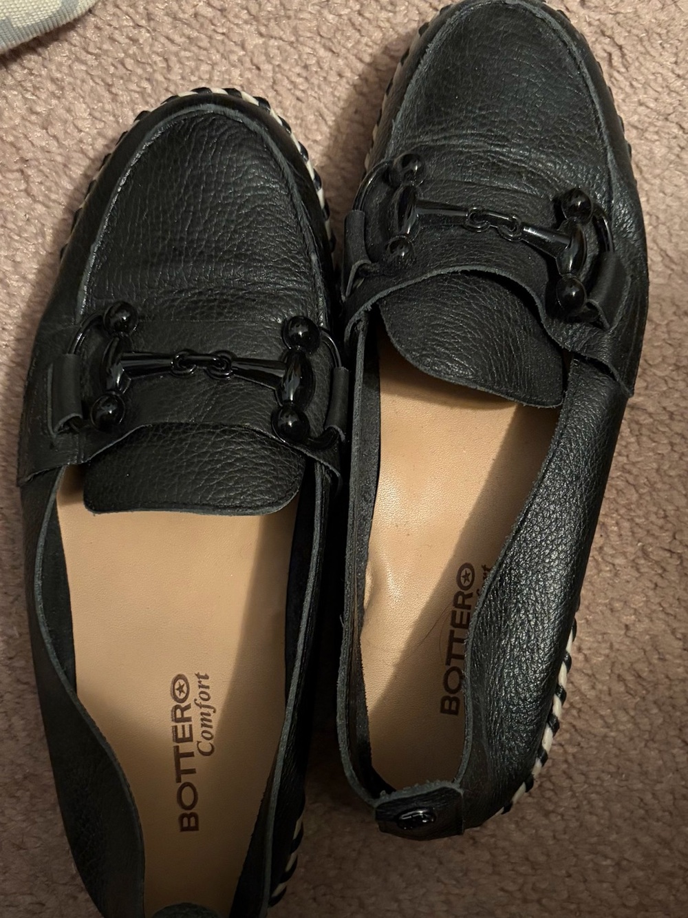 Woman’s Black Leather Slip-On Loafers